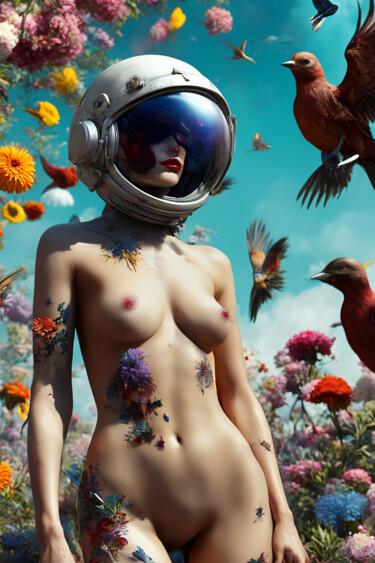 "Astronauts #07" başlıklı Dijital Sanat Craig Parker tarafından, Orijinal sanat, AI tarafından oluşturulan görüntü