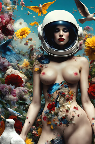 Digital Arts titled "Astronauts #09" by Craig Parker, Original Artwork, AI generated image