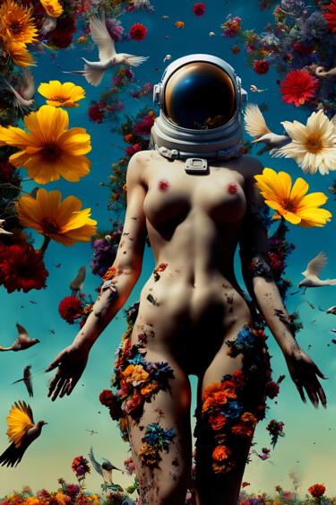 Arte digitale intitolato "Astronauts #10" da Craig Parker, Opera d'arte originale, Immagine generata dall'IA