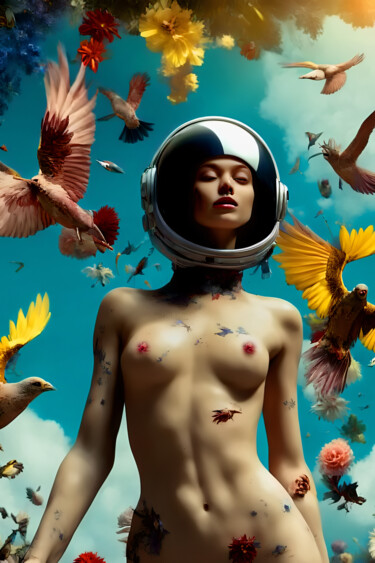 Digital Arts titled "Astronauts #11" by Craig Parker, Original Artwork, AI generated image