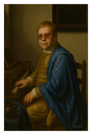 数字艺术 标题为“Baroque Elton” 由Antoni Albalat Salanova, 原创艺术品, 数字油画