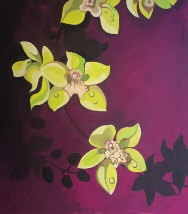 "Orchid in Shadow" başlıklı Tablo Анна Богданова tarafından, Orijinal sanat, Akrilik