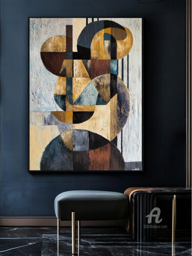Schilderij getiteld "Фреска. Музыкант 10…" door Aliss Nikolina, Origineel Kunstwerk, Acryl Gemonteerd op Frame voor houten b…
