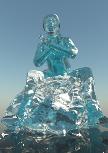 Digital Arts titled "The Ice Man" by Russell Newell, Original Artwork, 3D Modeling