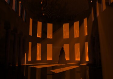 Digital Arts titled "Basilica" by Russell Newell, Original Artwork, 3D Modeling