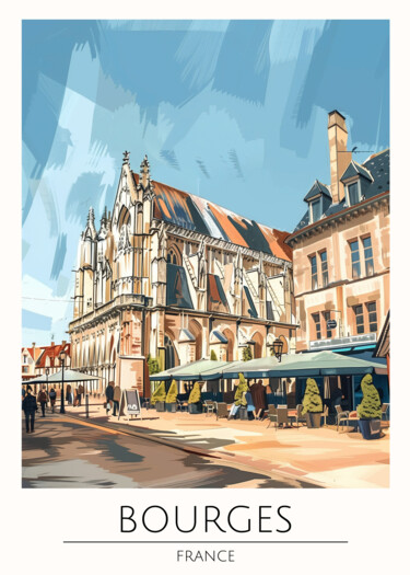 Цифровое искусство под названием "Bourges, France: Hi…" - 春宇 关, Подлинное произведение искусства, Изображение, сгенерированн…