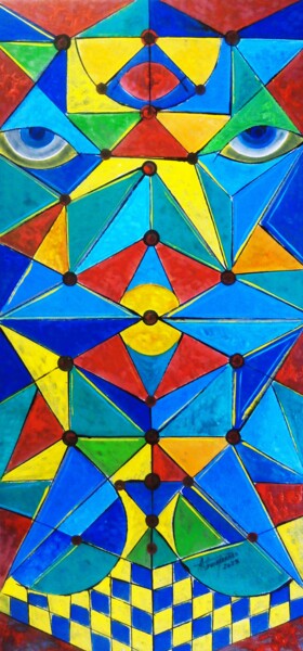 Painting titled "Complexidades do no…" by Antonio Guimaraes, Original Artwork, Acrylic