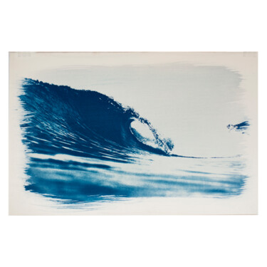 Winter Barrel Wave in Cyanotype "Winter Barrel Wave…" başlıklı Fotoğraf Laura Bienvenido (Kaupu) tarafından, Orijinal sanat, Siyanotip