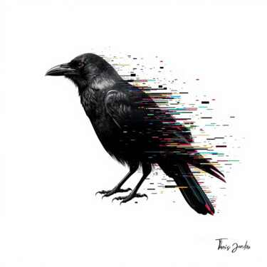 数字艺术 标题为“O Corvo” 由Thaís Jordão, 原创艺术品, AI生成的图像