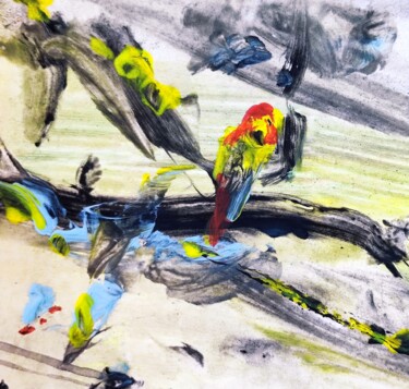 Schilderij getiteld "Spiteful and negati…" door Milto Sideris, Origineel Kunstwerk, Acryl