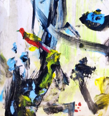 Schilderij getiteld "Spiteful and negati…" door Milto Sideris, Origineel Kunstwerk, Acryl