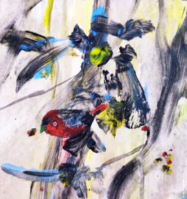 Schilderij getiteld "Spiteful and negati…" door Milto Sideris, Origineel Kunstwerk, Acryl