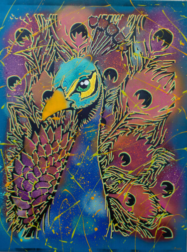 Schilderij getiteld "Sous le soleil du p…" door Laura Onesta, Origineel Kunstwerk, Acryl Gemonteerd op Frame voor houten bra…