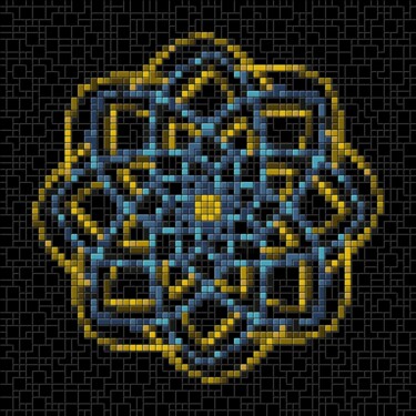 Mandala Virtual 2 Artes digitais intitulada "Mandala Virtual 2" por Ana Paula Ferreira Silva, Obras de arte originais, Trabalho Digital 2D