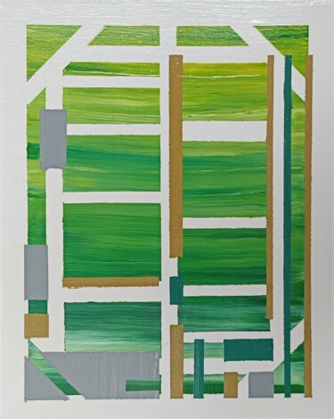 Painting titled "PO-007" by Gilles Montanaro, Original Artwork, Acrylic Mounted on Cardboard