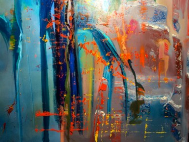 Pittura intitolato "Astratto Nr. 9" da Renzo Valenti, Opera d'arte originale, Olio Montato su artwork_cat.