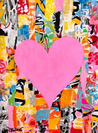 Pink heart by Dr. Love Pittura intitolato "Pink heart by Dr. L…" da Dr. Love, Opera d'arte originale, Acrilico