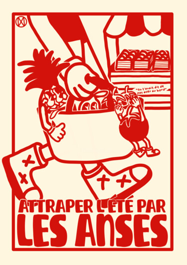 Attraper l'été par les anses 数字艺术 标题为“Attraper l'été par…” 由Petitetoulon, 原创艺术品, 数字油画