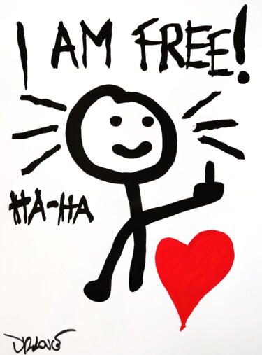 I am free! Malarstwo zatytułowany „I am free!” autorstwa Dr. Love, Oryginalna praca, Akryl
