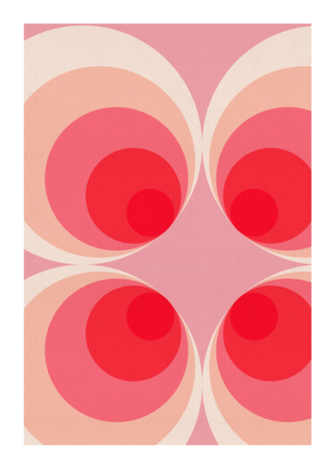 数字艺术 标题为“Abstract Circles in…” 由春宇 关, 原创艺术品, AI生成的图像 安装在纸板上