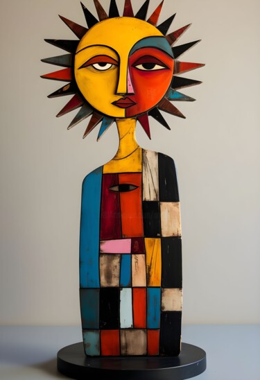Scultura intitolato ""Totem e tabù " scu…" da Angelo Mazzoleni, Opera d'arte originale, Legno