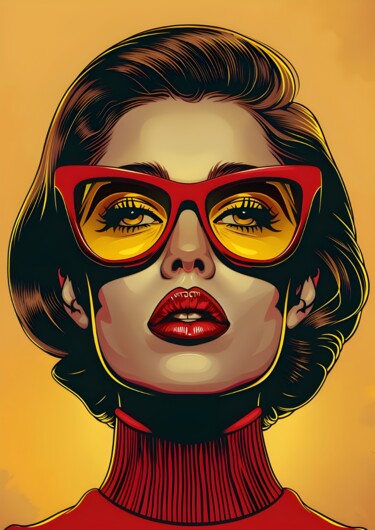 数字艺术 标题为“Bold Eyewear: Styli…” 由春宇 关, 原创艺术品, AI生成的图像 安装在纸板上