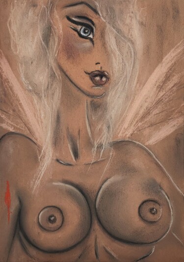图画 标题为“Nude nymph” 由Olesya Nikolaeva, 原创艺术品, 粉彩