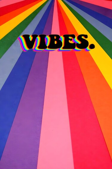 数字艺术 标题为“Vibrant Rainbow Vib…” 由春宇 关, 原创艺术品, AI生成的图像 安装在纸板上