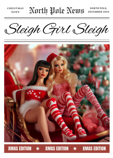 Цифровое искусство под названием "Sleigh Girl Sleigh…" - 春宇 关, Подлинное произведение искусства, Изображение, сгенерированно…