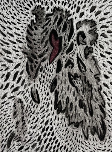 Рисунок под названием "unfolding iii" - Lya Helia, Подлинное произведение искусства, Чернила