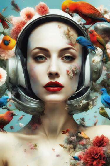 Digital Arts με τίτλο "Astronauts #15" από Craig Parker, Αυθεντικά έργα τέχνης, Εικόνα που δημιουργήθηκε με AI