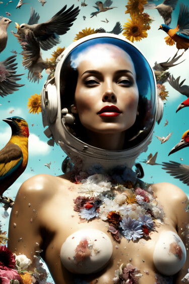 Digital Arts titled "Astronauts #26" by Craig Parker, Original Artwork, AI generated image