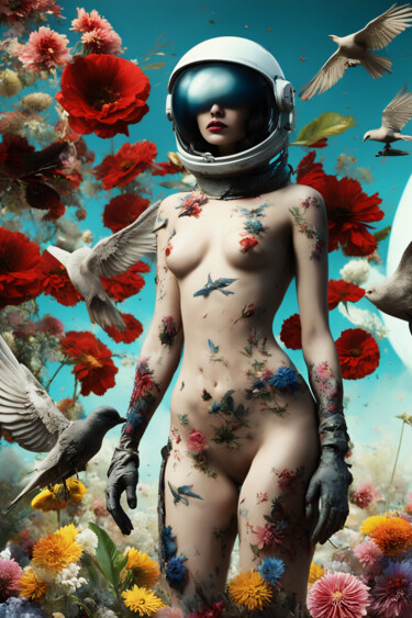 "Astronauts #27" başlıklı Dijital Sanat Craig Parker tarafından, Orijinal sanat, AI tarafından oluşturulan görüntü
