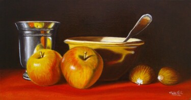 绘画 标题为“Hommage à Chardin” 由Jean-Pierre Walter, 原创艺术品, 油