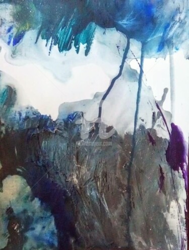 ""LA FOUDRE BLEUE"" başlıklı Tablo Paula Clemence tarafından, Orijinal sanat, Akrilik Ahşap Sedye çerçevesi üzerine monte ed…