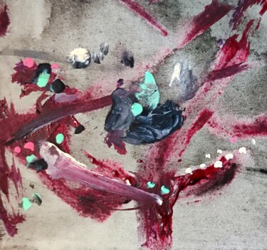 Painting titled "Violent, but insign…" by Milto Sideris, Original Artwork, Acrylic
