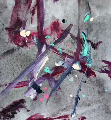 Painting titled "Violent, but insign…" by Milto Sideris, Original Artwork, Acrylic