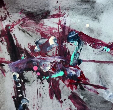Painting titled "Violent, but insign…" by Milto Sideris, Original Artwork, Acrylic