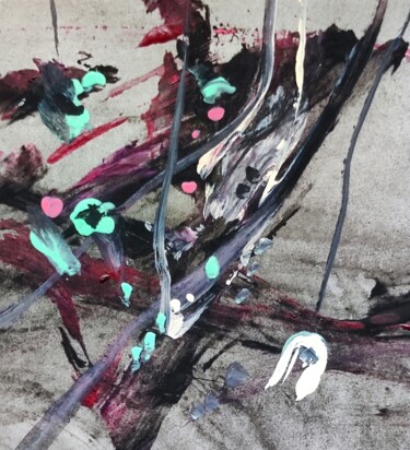 Painting titled "Violent, but insign…" by Milto Sideris, Original Artwork, Acrylic