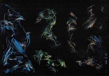 Desenho intitulada "Echoes of Emptiness…" por Friedrich Zettl, Obras de arte originais, Pastel