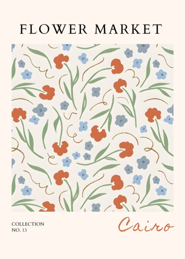 数字艺术 标题为“Floral Elegance fro…” 由春宇 关, 原创艺术品, AI生成的图像 安装在纸板上