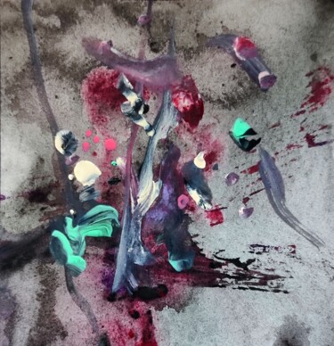 Painting titled "Violent, but insign…" by Milto Sideris, Original Artwork, Acrylic