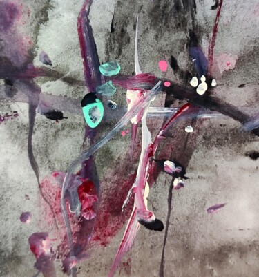 Painting titled "Violent, but insign…" by Milto Sideris, Original Artwork, Acrylic