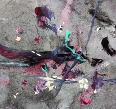 Painting titled "Violent, but insign…" by Milto Sideris, Original Artwork, Acrylic