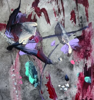 Painting titled "Violent, but insign…" by Milto Sideris, Original Artwork, Acrylic