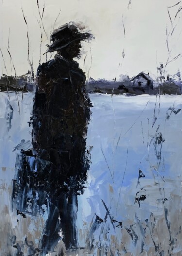 Solitary Reflection Pittura intitolato "Solitary Reflection" da Vita Schagen, Opera d'arte originale, Olio Montato su Telaio per barella in legno