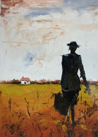 Path Unseen Painting titled "Path Unseen" by Vita Schagen, Original Artwork, Oil Mounted on Wood Stretcher frame