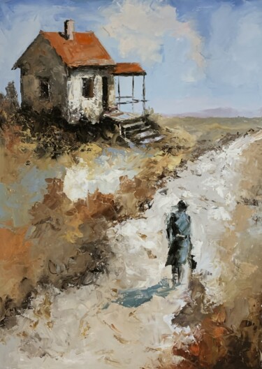 Road Less Traveled "Road Less Traveled" başlıklı Tablo Vita Schagen tarafından, Orijinal sanat, Petrol Ahşap Sedye çerçevesi üzerine monte edil…