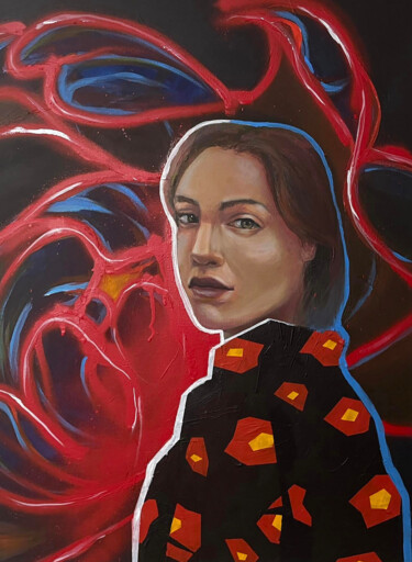 Pintura intitulada "Rad Flower" por Maksym Newskulenko, Obras de arte originais, Acrílico Montado em Armação em madeira