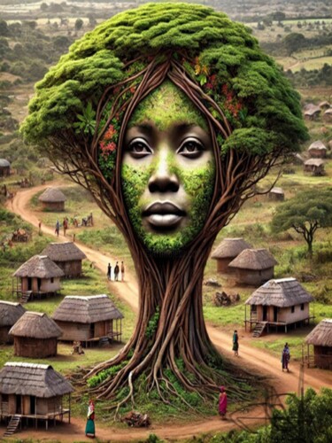 Rooted in Essence" "Rooted in Essence"" başlıklı Dijital Sanat Eagleboythegiver Agare Abel Oghenevo tarafından, Orijinal sanat, AI tarafından o…